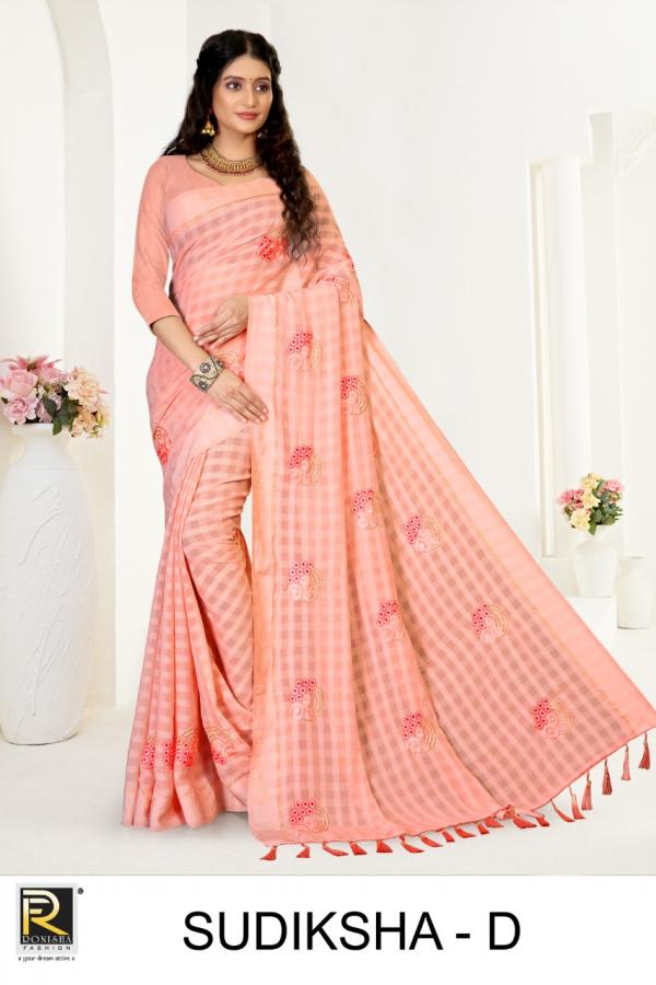 Ronisha Sudiksha Designer Wear Chiffon Saree Collection